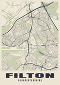 Street map poster of Filton, Gloucestershire
