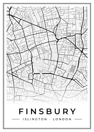 Finsbury Street Map Poster