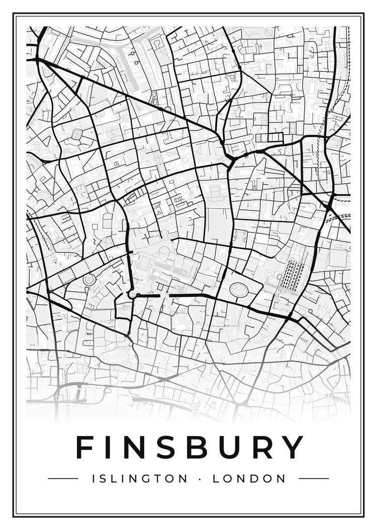 Finsbury Street Map Poster