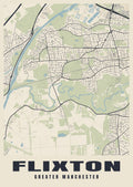Street map poster of Flixton, Greater Manchester