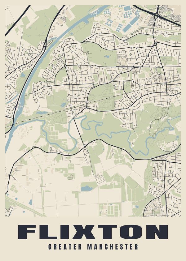 Flixton Street Map Poster