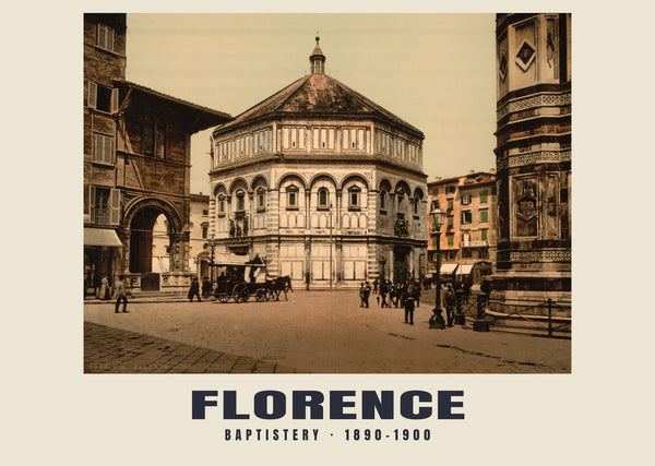 Baptistery, Florence — 1890–1900 · Vintage photochrom print