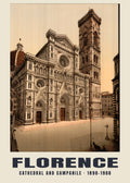 Cathedral and campanile, Florence, 1890–1900 heritage photograph