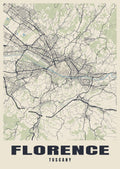Street map poster of Florence, Tuscany