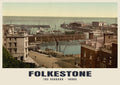 The Harbour, Folkestone, 1890s heritage photograph