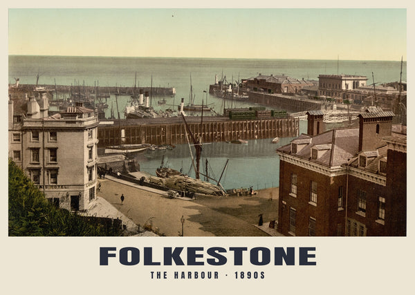 The Harbour, Folkestone, c. 1890–1900 Heritage Print