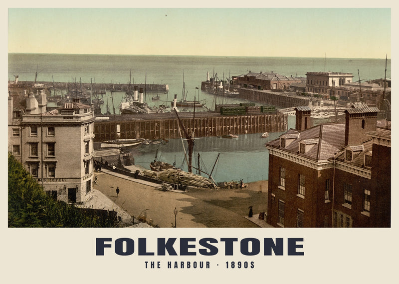 The Harbour, Folkestone, c. 1890–1900 Heritage Print