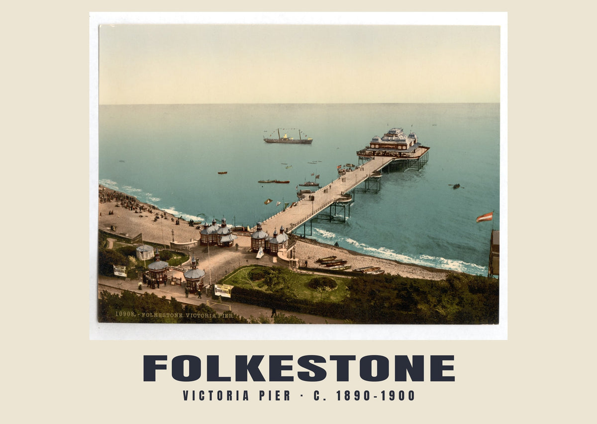 Victoria Pier, Folkestone, c. 1890–1900 heritage photograph
