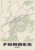 Street map poster of Forres, Moray