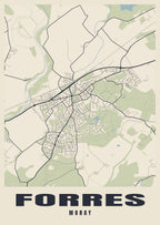 Street map poster of Forres, Moray