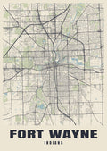 Street map poster of Fort Wayne, Indiana