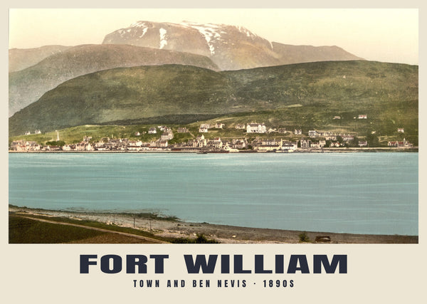 Town and Ben Nevis, Fort William, c. 1890–1900 Heritage Print