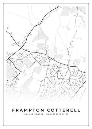 Frampton Cotterell Village Centre Street Map Poster