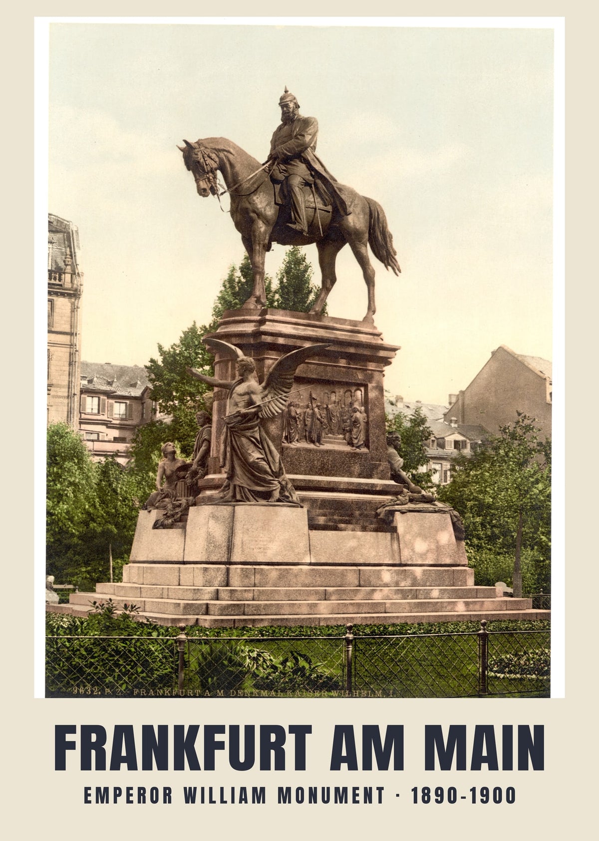 Emperor William Monument, Frankfurt am Main, 1890–1900 heritage photograph