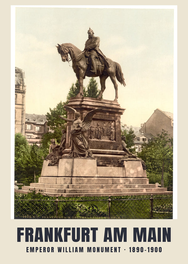 Emperor William Monument, Frankfurt am Main — 1890–1900 · Vintage photochrom print