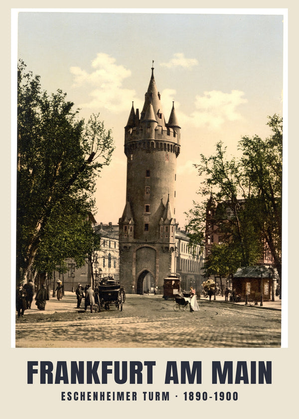 Eschenheimer Turm, Frankfurt am Main — 1890–1900 · Vintage photochrom print