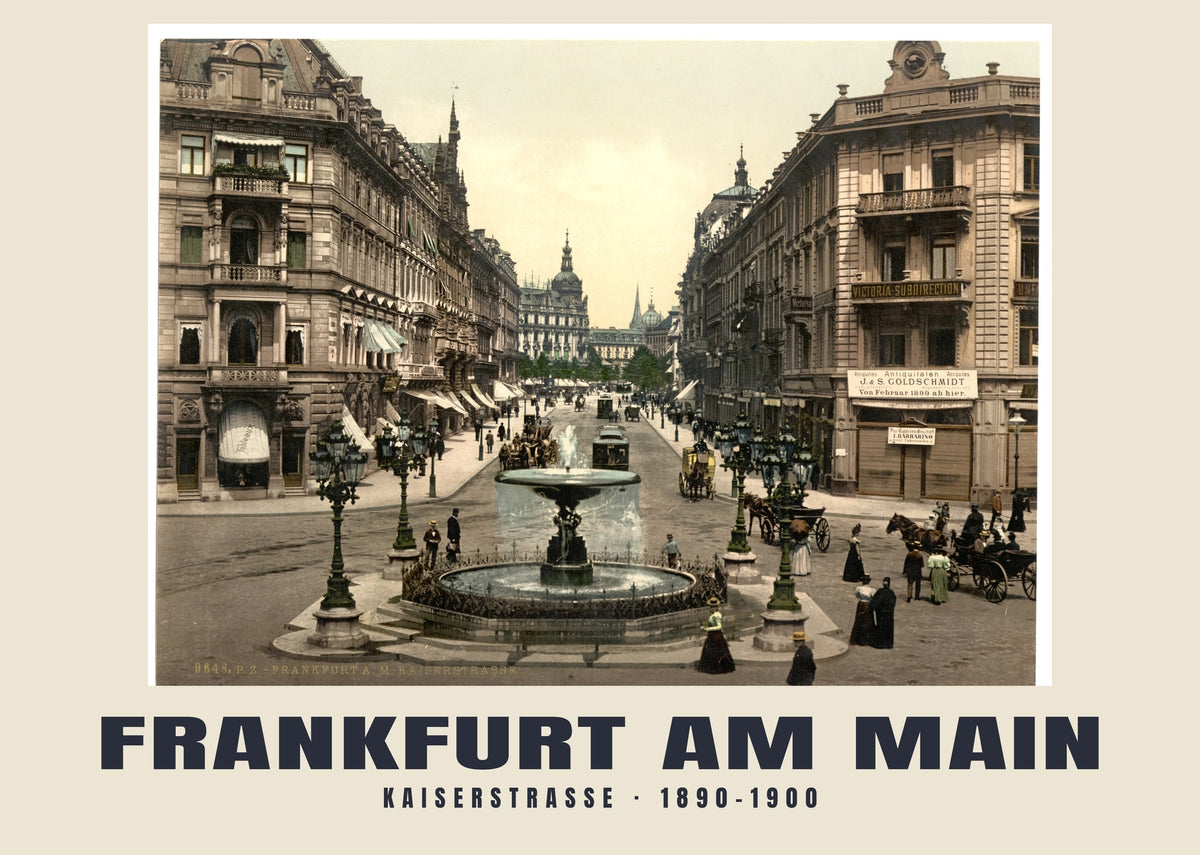 Kaiserstraße, Frankfurt am Main, 1890–1900 heritage photograph