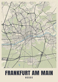 Street map poster of Frankfurt am Main, Hesse