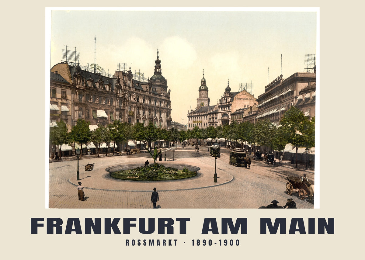 Roßmarkt, Frankfurt am Main, 1890–1900 heritage photograph