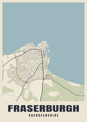 Fraserburgh Street Map Poster