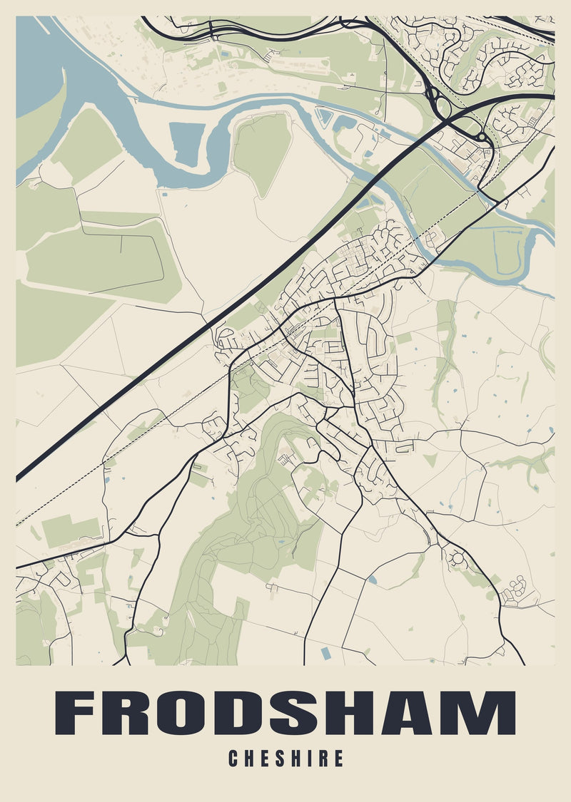 Frodsham Street Map Poster