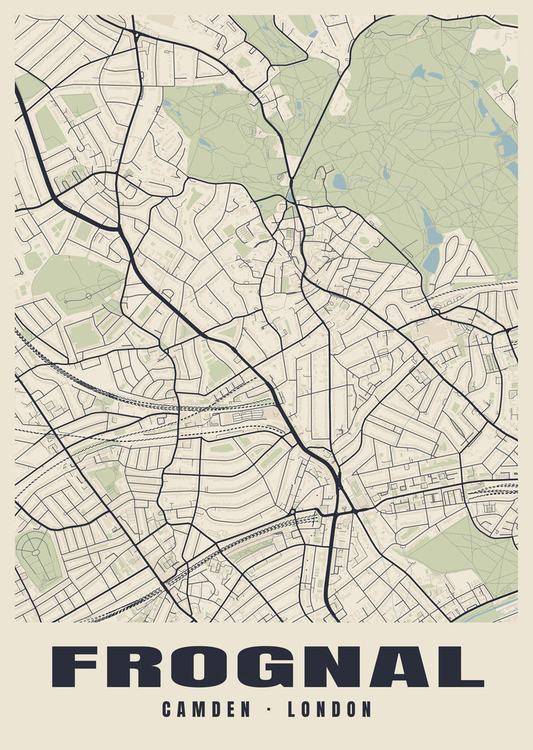 Frognal Heritage Street Map Poster