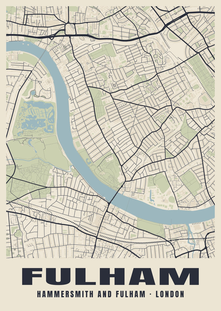 Fulham Heritage Street Map Poster