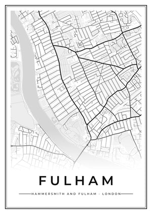 Fulham Street Map Poster