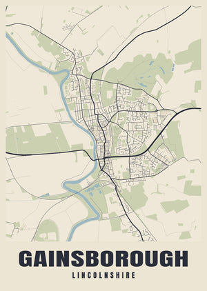 Gainsborough Street Map Poster