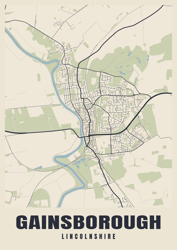 Gainsborough Street Map Poster