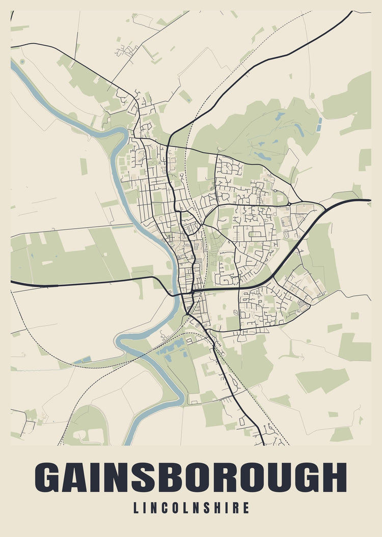 Gainsborough Street Map Poster