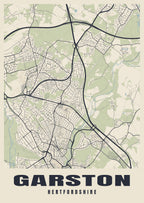 Street map poster of Garston, Hertfordshire