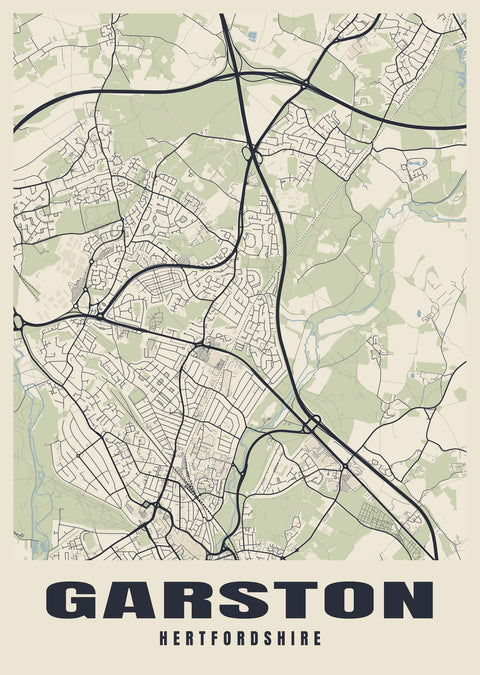 Garston Street Map Poster