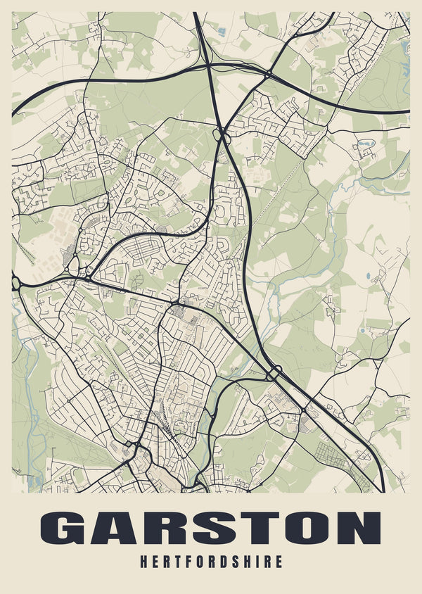 Garston Street Map Poster