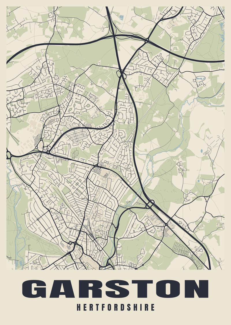 Garston Street Map Poster