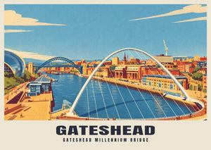 Gateshead Millennium Bridge Poster