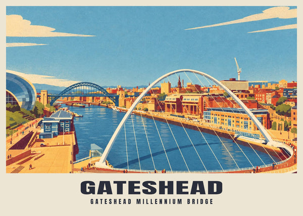 Gateshead Millennium Bridge Poster