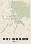 Street map poster of Gillingham, Dorset