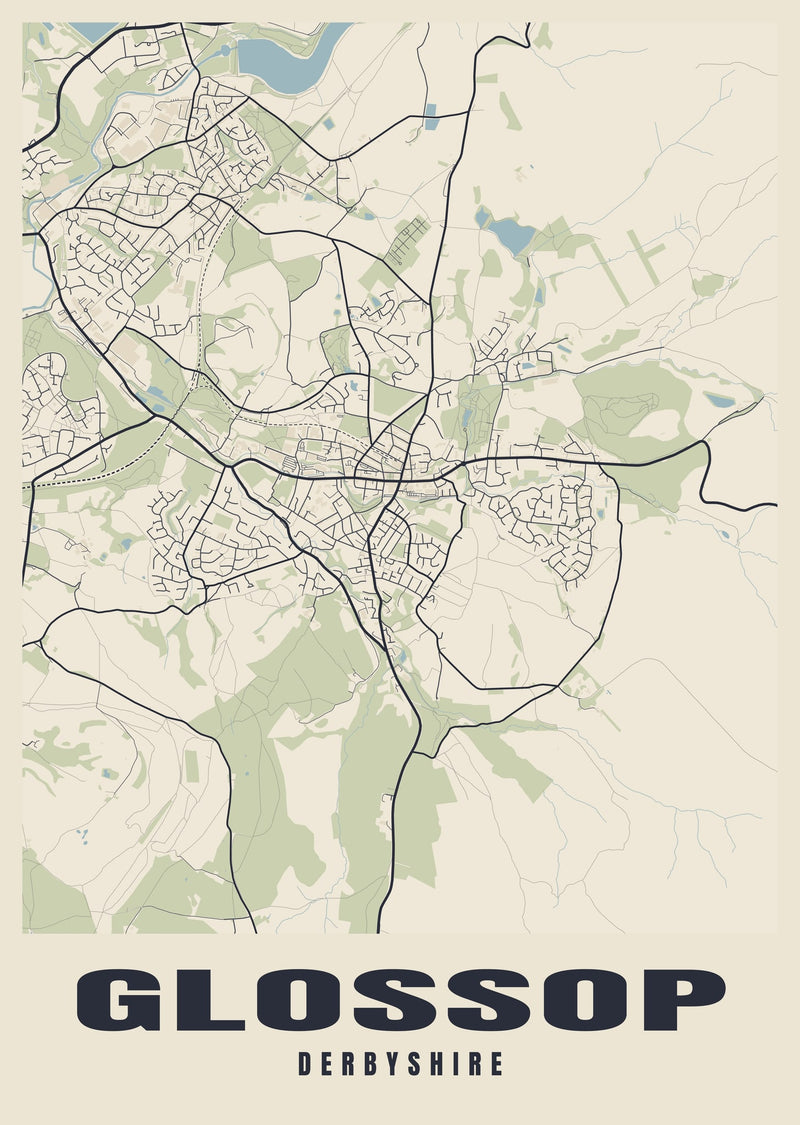 Glossop Street Map Poster