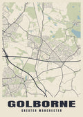 Street map poster of Golborne, Greater Manchester