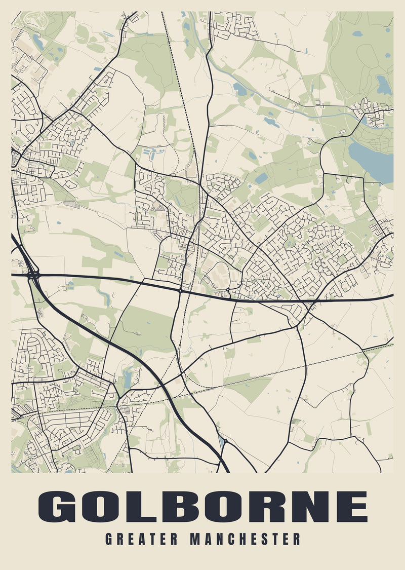 Golborne Street Map Poster