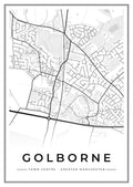 Street map poster of Golborne town centre, Greater Manchester