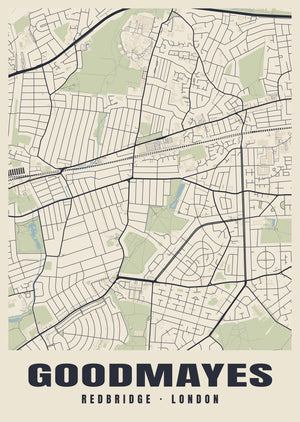 Goodmayes Heritage Street Map Poster