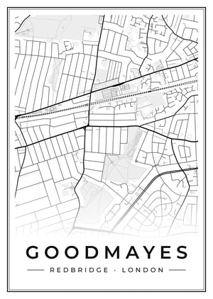 Goodmayes Street Map Poster
