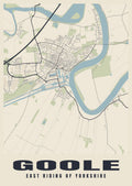 Street map poster of Goole, East Riding of Yorkshire