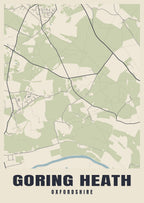 Street map poster of Goring Heath, Oxfordshire
