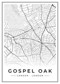 Street map poster of Gospel Oak, Camden, London