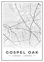Street map poster of Gospel Oak, Camden, London