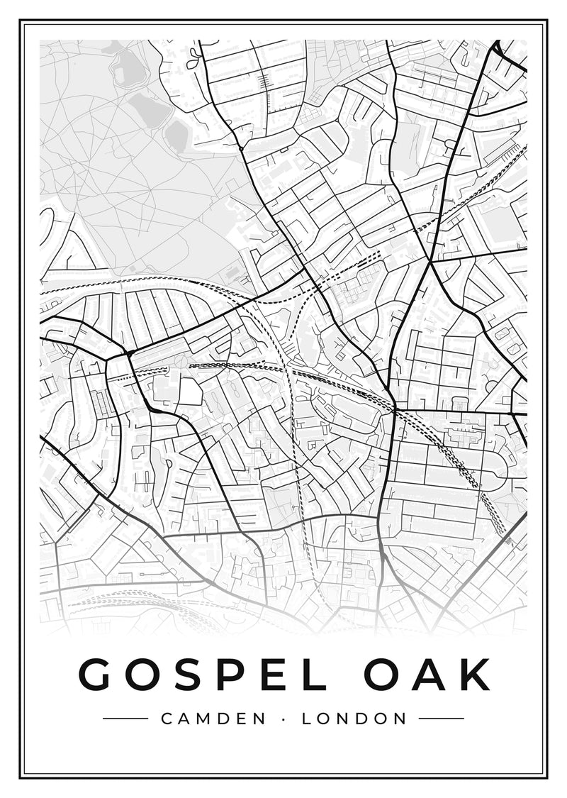 Gospel Oak Street Map Poster