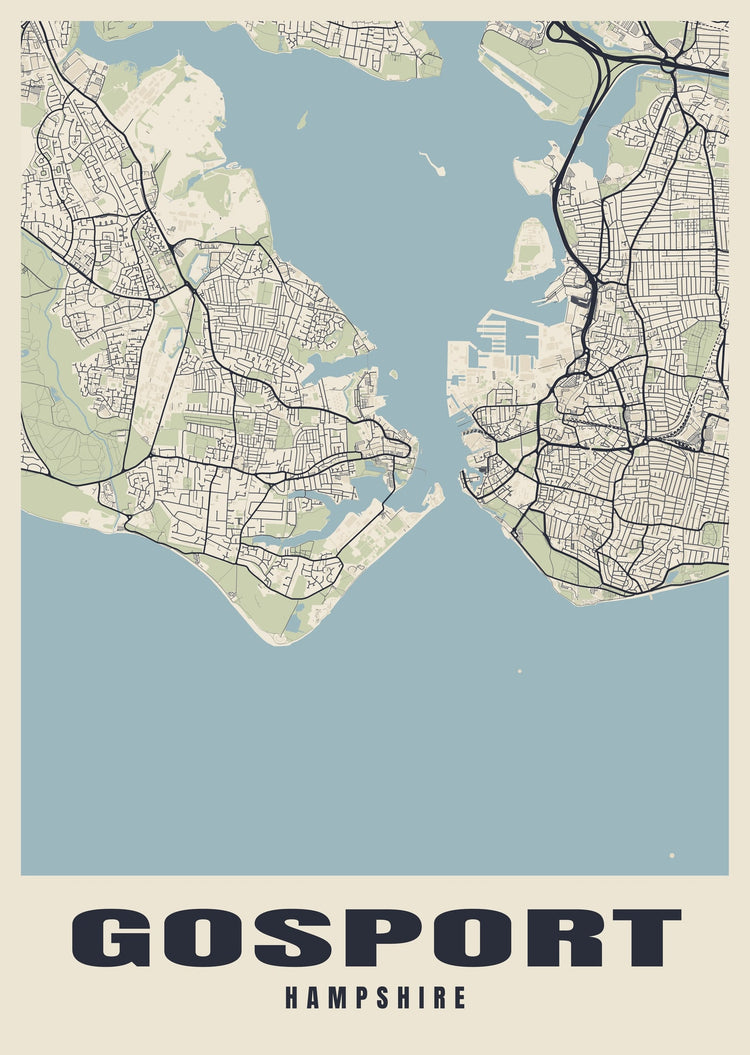 Gosport Street Map Poster